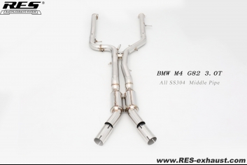 BMW M4 G82 3.0T All SS304  Middle Pipe 